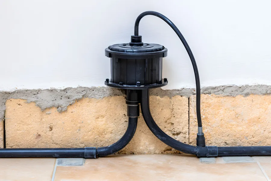 basement waterproofed a black water pump sitting townsend mt A black water pump sitting on the floor next to a wall in Townsend, MT